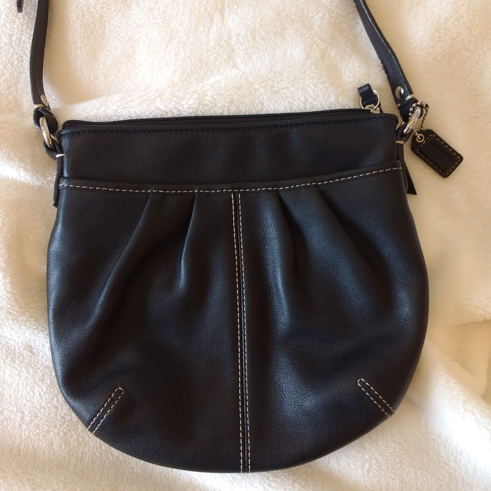 Coach Black Leather Cross Body Bag New w/o Tags